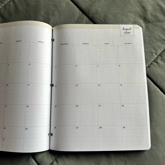 Blue Sky Floral Planner - Green, Pink, and Yellow - Picture 4 of 5